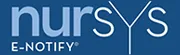 Nursys e-notify logo